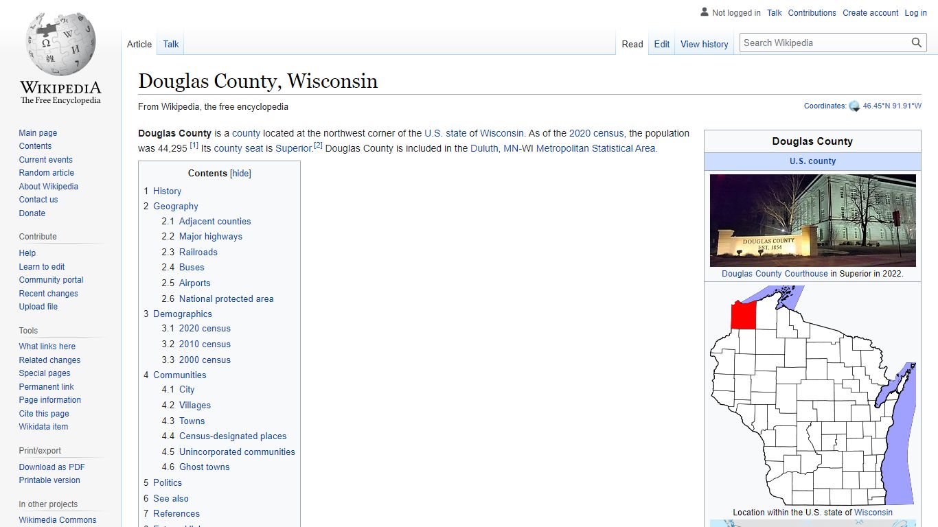 Douglas County, Wisconsin - Wikipedia